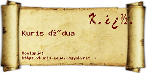 Kuris Édua névjegykártya